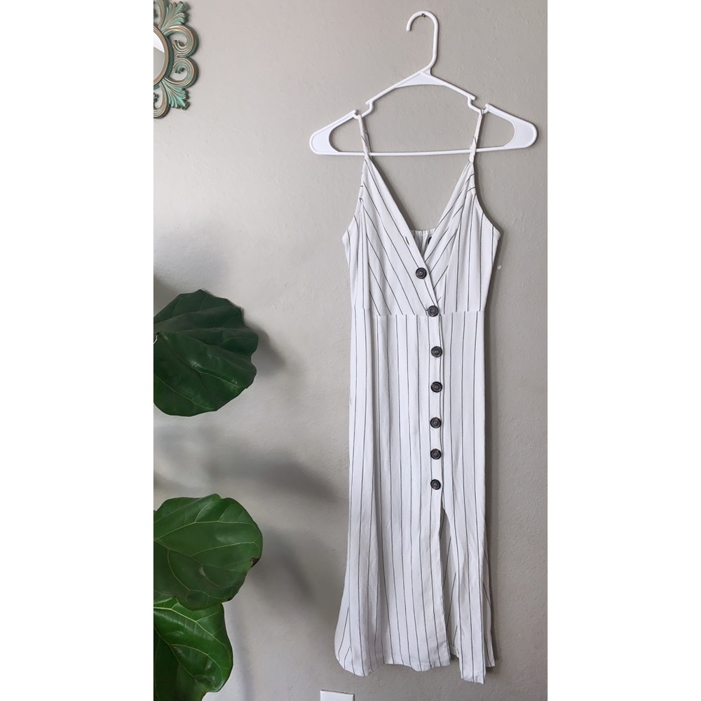 Stripped midi dress